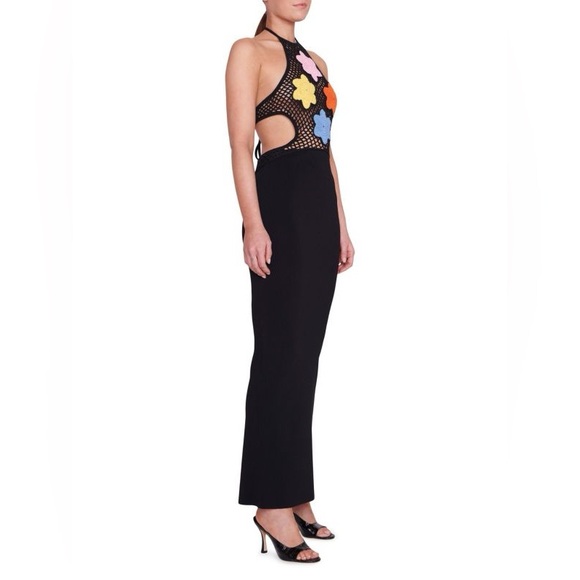 Staud Jacqueline Flower Mesh Column Dress - Picture 2 of 11
